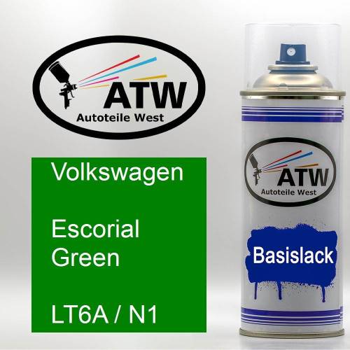 Volkswagen, Escorial Green, LT6A / N1: 400ml Sprühdose, von ATW Autoteile West.